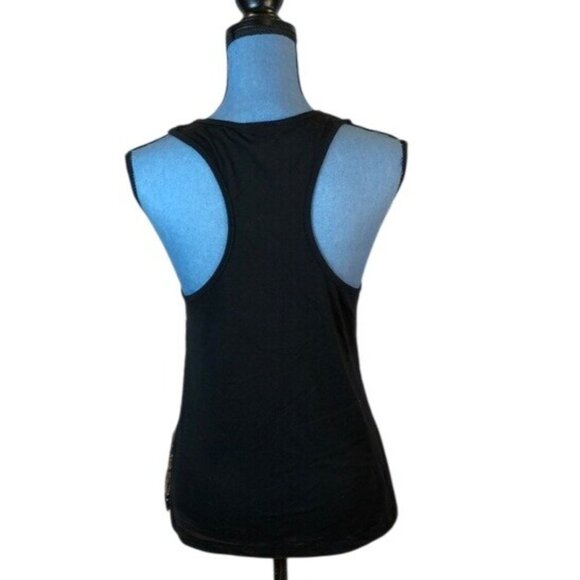 Dots Black & Gold Sequin Racerback Tank Top Medium - Picture 2 of 4